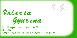 valeria gyurina business card